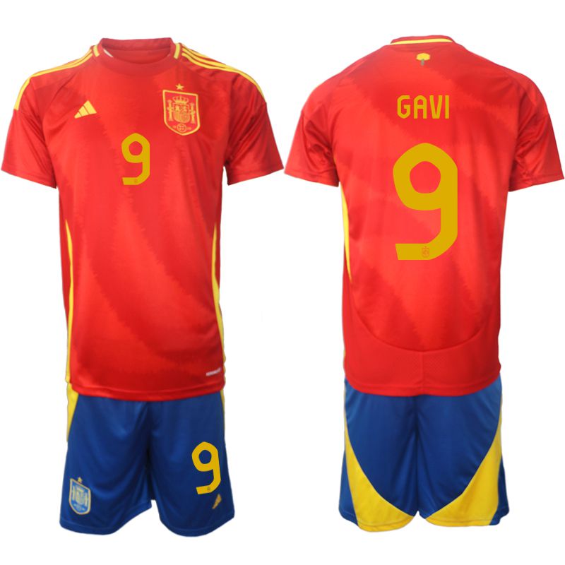 Men 2024-2025 Season Spain home red #9 Soccer Jersey->->Soccer Country Jersey